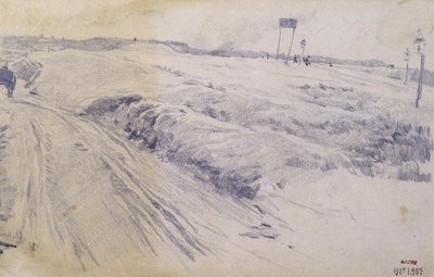 Paisaje, afueras de la ciudad de Santiago Rusiñol